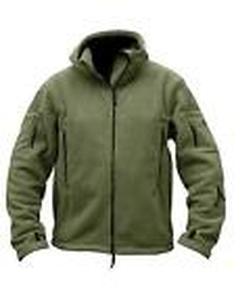 Men Casual Coat Tactical Recon Fleece Jacket Full Zip Army Hoodie Combat Hoody